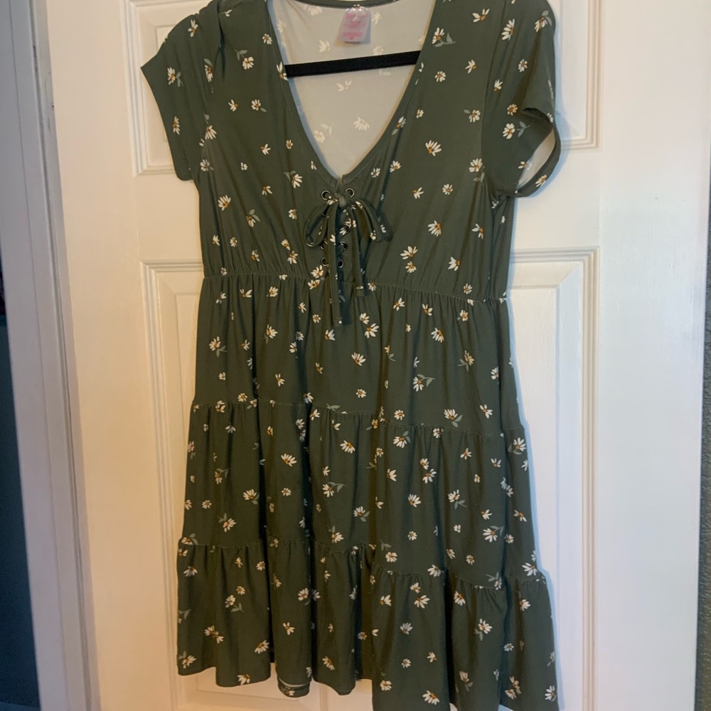 NOBO Green Floral Mini Dress